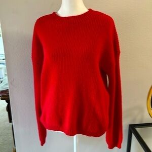 No Boundaries: New Women’s Red knitted Long Sleeve Crew neck Sweater Size L